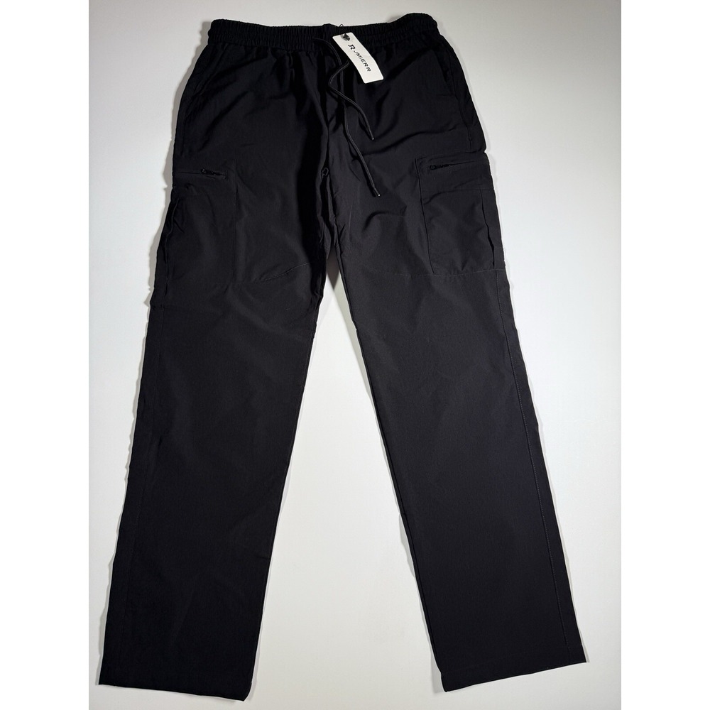 JMIERR Men's Casual Elastic Waist Pants Water Resistant Quick-Dry Lightweight 34